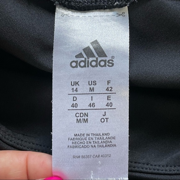 Adidas Black white stripes sport capris for Women Dri fit climalite size M - Picture 9 of 12